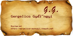 Gergelics Gyöngyi névjegykártya