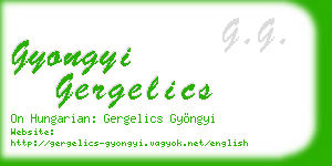 gyongyi gergelics business card