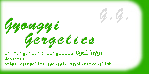 gyongyi gergelics business card